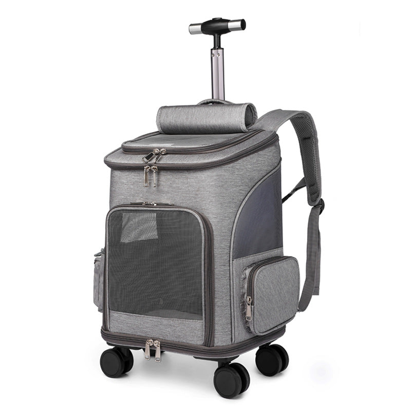 Pet Portable Folding Trolley Backpack