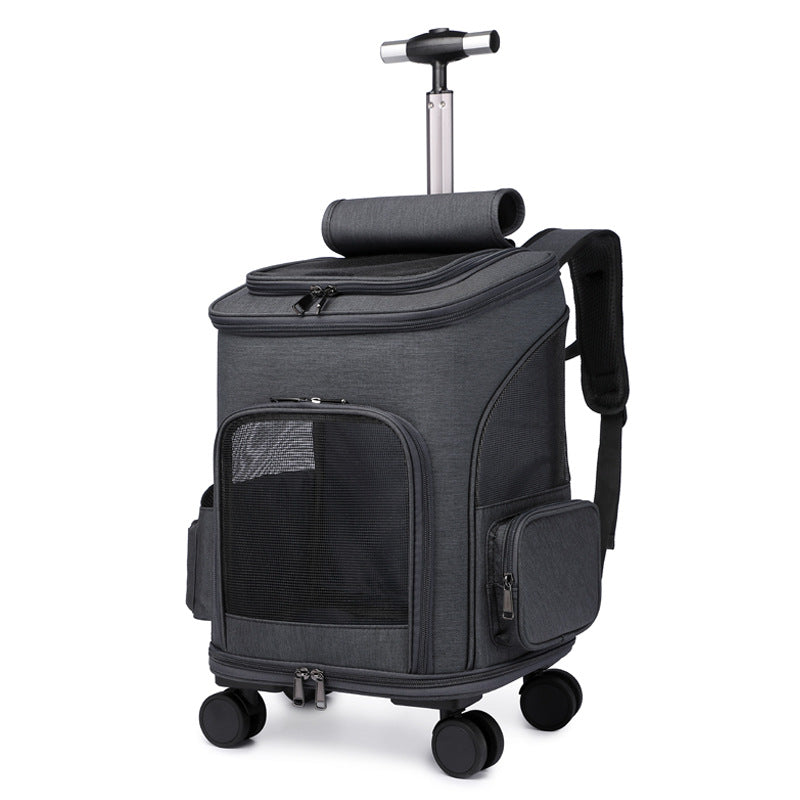Pet Portable Folding Trolley Backpack