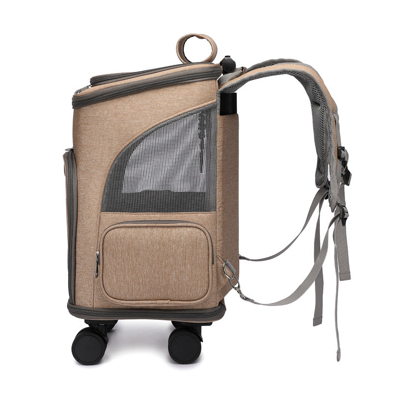 Pet Portable Folding Trolley Backpack